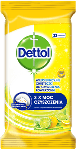 Dettol Wielofunkcyjne Chusteczki Do Czyszczenia Powierzchni